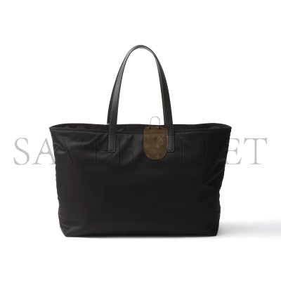 PRADA PRADA RE-EDITION 1978 LARGE RE-NYLON AND SAFFIANO LEATHER TOTE BAG 1BG527 (43*31*15cm)